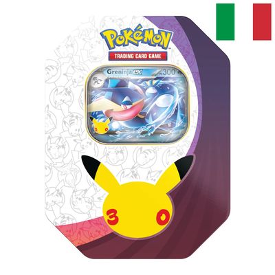 Pokémon 30° Anniversario Tin Collezione Greninja ex ITALIANO Sigillato